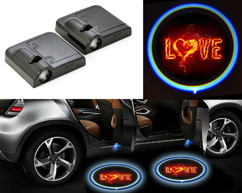 2 Pcs Wireless Car Door Shadow Laser Projection Logo LED Light