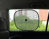 Set of 2 Folding Car Window Sun UV Protection Shade with Suction Cups