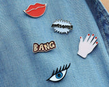 Set of 5 Pieces Lapel Pin Button Badge - Bang Series