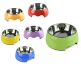 Glossy Series Stainless Steel Pet Bowl 2 in 1