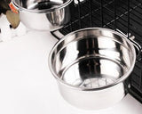 Cage Series Stainless Steel Coop Cup Dog Food Bowl - Silver