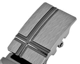 Classic Adult Men Metal Sliding Automatic Belt Buckle - Cross