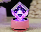 3D Laser Engraved LED Rotating Music Box