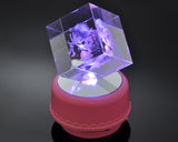 3D Laser Engraved LED Rotating Music Box