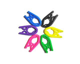 5 Pcs Plastic Folding Clothes Hanger - Yellow