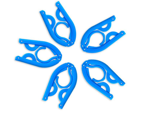 5 Pcs Plastic Folding Clothes Hanger - Blue