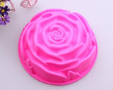 8.6 inches Rose Bundt Cakes Silicone Baking Mold - Magenta