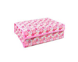 16 Pockets Collapsible Fabric Flower Underwear Storage Box - Pink