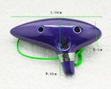 12 Holes Alto C Ocarina with Music Score - Blue