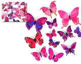 12 pieces DIY Home Decoration 3D Butterflies Wall Stickers