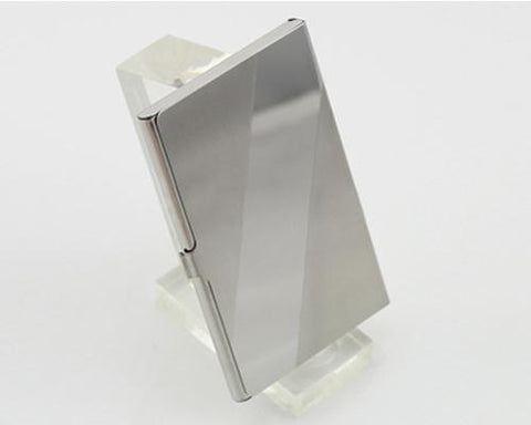 Diagonal Stainless Steel Business Card Holder