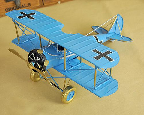Vintage Boeing Stearman Like Skyway Toy Plane Model - Blue