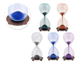 Mouth Blown Magnetic Sand Hourglass with Stand