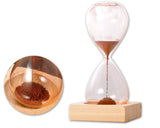 Mouth Blown Magnetic Sand Hourglass with Stand