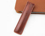 Leather Pen Pouch with Clasp 2 Pieces Single Pen Case