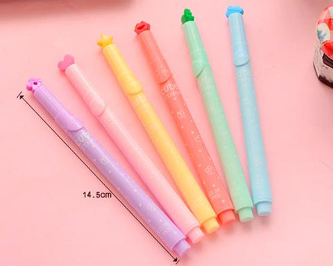 Lovely Creative Heart Seal Watercolor Highlighter Marker Pen-Pink