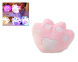 Luminous Glow Paw LED Light Up Paw Pillow with Speaker