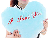 Luminous I Love You LED Light Up Heart Shaped Pillow with Speaker