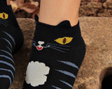 4 Pairs Animal Cat Soft Cartoon Ankle Socks Set