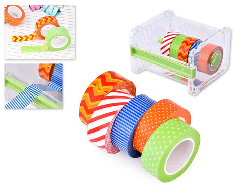 5 Pcs 1.5m Washi Making Tapes with Tape Dispenser