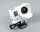 GoPro Lens Hood Housing Frame Mount for Hero 3 / 3+ / 4 Camera - White