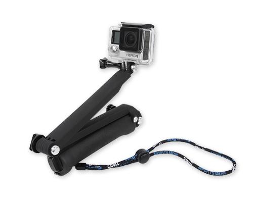 GoPro 3-Way Adjustable Extension Arm Grip Tripod for Hero Camera-Black