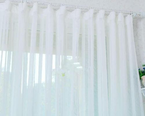 1x2.7M Elegant Window Sheer Curtain - Pure White