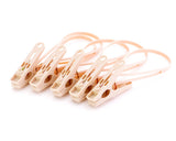 15 Pcs Non-slip Plastic Clothes Pins with Rope Straps