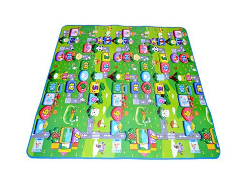 200x180 1cm Thick Two Sided Foldable Waterproof Baby Crawling Mat - B