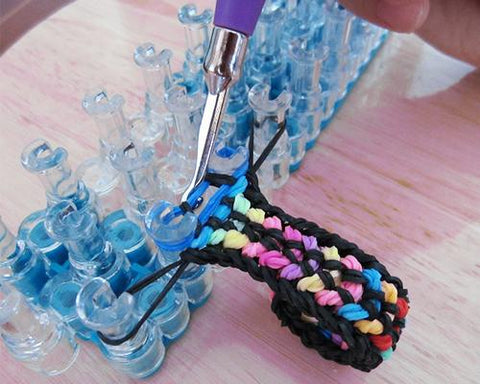 Rubber Band Bracelet Loom Board Maker with Hook - Transparent