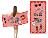 1.4 meters Fiber Printing Sunbathing Beach Towel