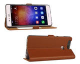 Smart Series Huawei P9 Genuine Leather Case - Brown