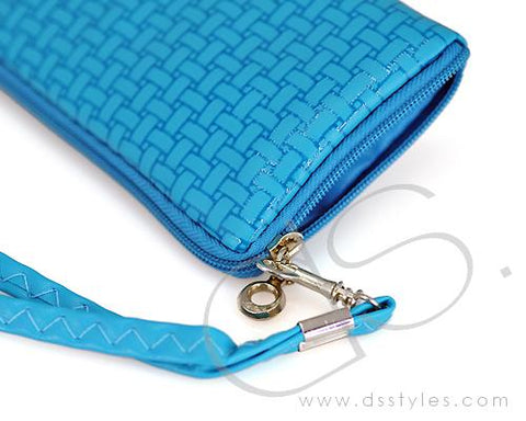 Zipper Series Leather Pouch iPhone 5 and 5S Case - Blue