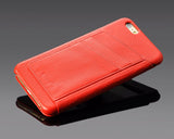 Eyelet Series iPhone 6S Plus Flip Genuine Leather Case - Red