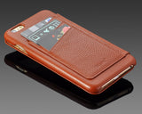 Eyelet Series iPhone 6S Plus Flip Genuine Leather Case - Brown