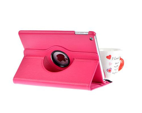 Rotating Series iPad Mini 4 Flip Leather Case - Magenta