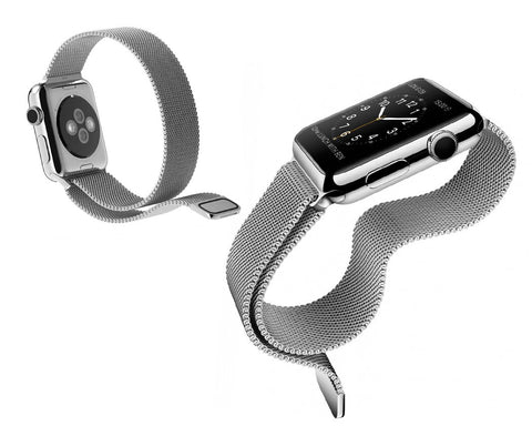 Magnet Stainless Steel Mesh Watch Band without Buckle for iWatch