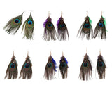 Bohemian Peacock Feather Earrings for Women