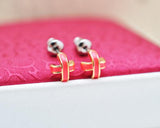 Stylish Cross Stud Earrings for Women Girls