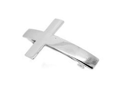 Silver Cross Hair Clip