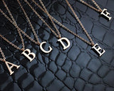 18K Gold Plated Personalized Initial Letter Pendant Necklace - A-Z