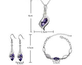 Classic Series Crystal Jewelry Set - Purple