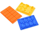 Minifigures (Not Lego) & Blocks Silicone Bakeware Mold Melting Pot Set