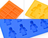 Minifigures (Not Lego) & Blocks Silicone Bakeware Mold Melting Pot Set