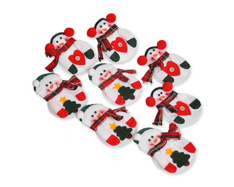 8 Pcs Snowman Cutlery Holders for Christmas