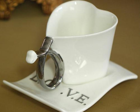Heart Shaped Love Ceramic Coffee Cup