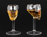 Skull Shot Glass 2 Pieces Double Shot 75 Milliliter 2.5 Ounce Whiskey Glass