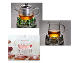 Heart Shaped Glass Teapot Warmer