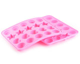 Silicone Multi Shapes Baking Mold with Sticks - Pink