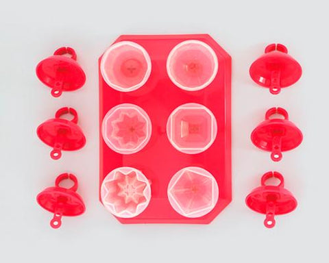 Reusable Mini Ice Pop Molds Set of 6 - Red